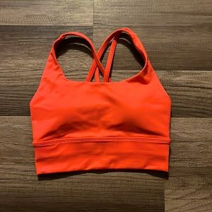 This is a orange sports bra size 2 brand new from lululemon